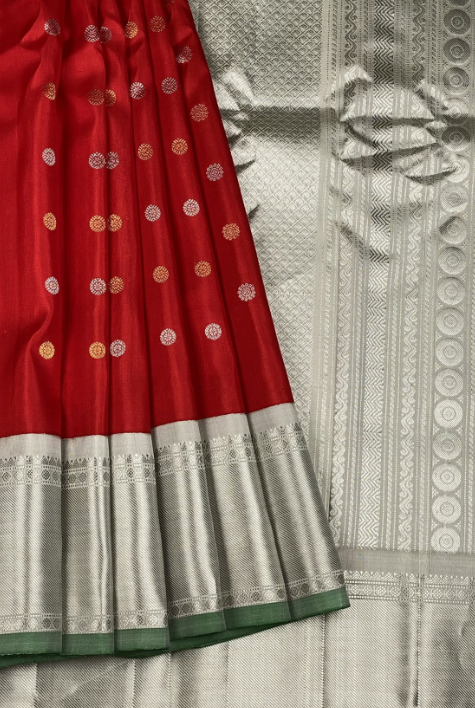 Gadwal Saree Red